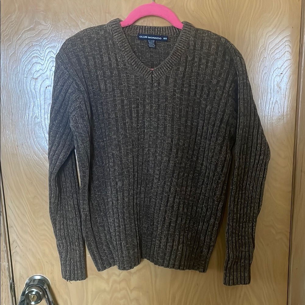 Men’s Club Monaco V-neck Ribbed Knit Sweater